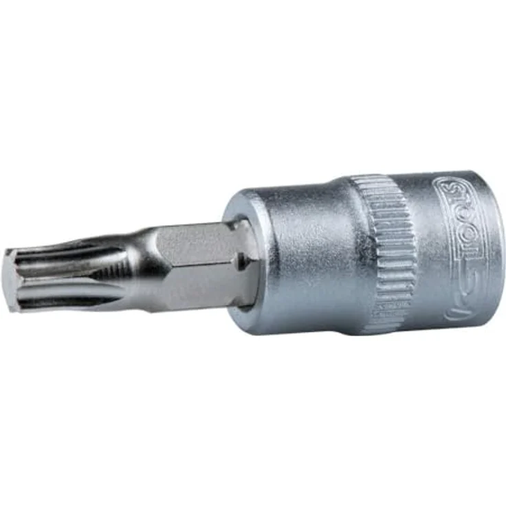KS Tools Torx-Bit 1/4" Stecknuss T27, vernickelter Biteinsatz, matt satiniert, Chrom Vanadium – Bild 3