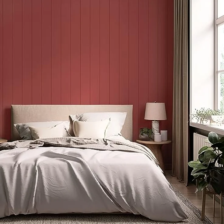 MissPompadour Wandfarbe Rot mit Schweden, matte Innenfarbe mit sehr hoher Deckkraft, 1 L, geruchsneutral und spritzfrei, wasserbasiert – Bild 6