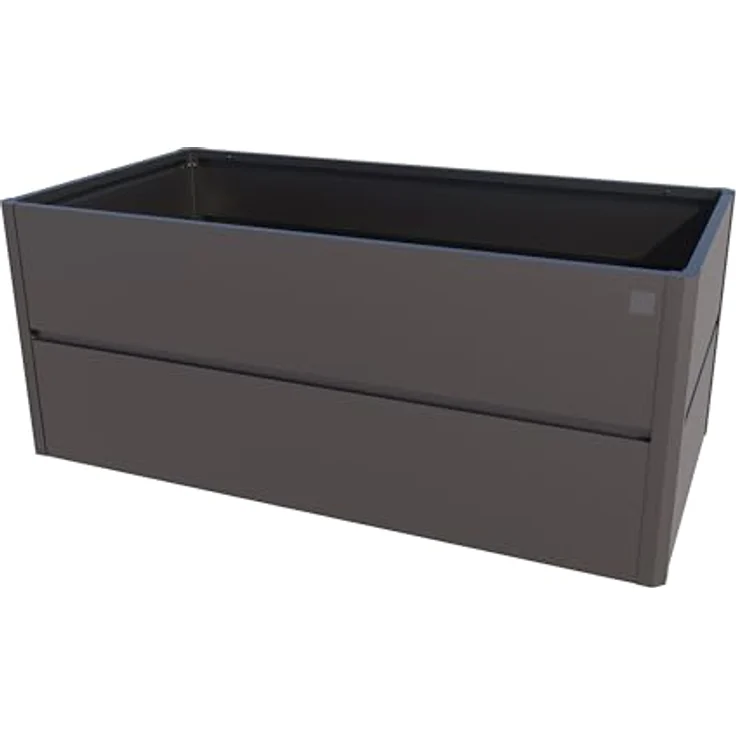 GFP PRIMEYARD 200 x 100 x 77 cm Hochbeet Theo, Stahl, Anthrazit-Metallic, robuste Konstruktion, edles Design, isolierend, rückenschonend, schnelle Montage – Bild 3