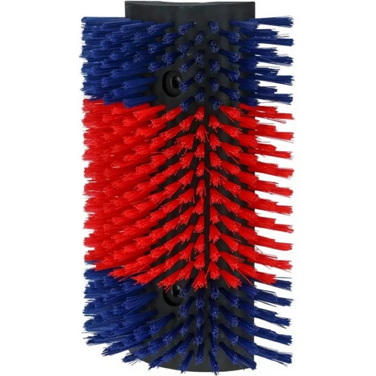 Kerbl Fellbürste Kerbl Halbrunde Tier Kratzbürste XL blau-rot, ermöglicht arttypisches Scheuern, ideal für Rinder, Pferde uvm.
