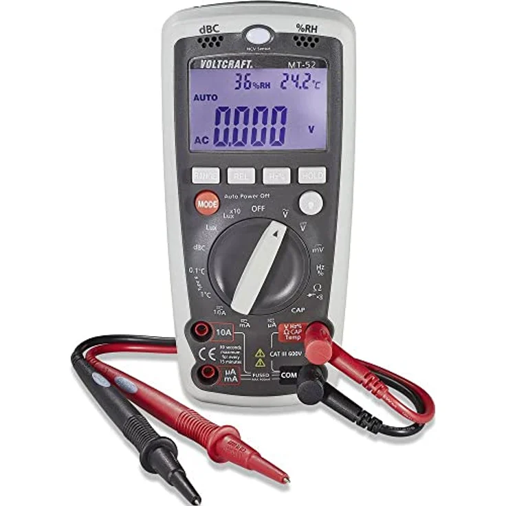 VOLTCRAFT MT-52 Hand-Multimeter digital Umwelt-Messfunktion CAT III 600V Anzeige Counts: 4000 – Bild 3