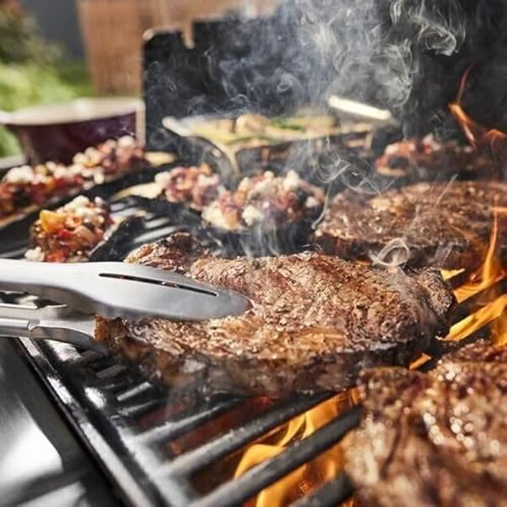 Weber Gasgrill Genesis E-415, Hochwertiger Gasgrill mit 4 Brennern, Grillfläche 86 cm x 48 cm – Bild 5