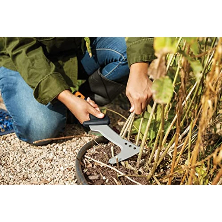 Fiskars Hippe, Auch als Sappie verwendbar, Inkl. Holster aus Nylon, Klingenlänge: 15 cm, Gehärteter Stahl/Kunststoff, Schwarz/Orange, 1051232 – Bild 3