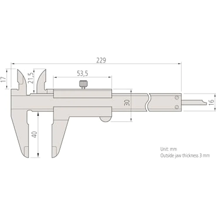 MITUTOYO Präzisionsmessschieber mit Feststellschraube DIN 862 Messbereich 0-150mm 530-122 – Bild 4
