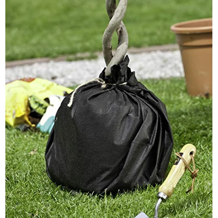 Windhager Trennvlies für Topfpflanzen auch für größere Kübelpflanzen, Filtervlies, Topfvlies, Pflanzenvlies, 60g/m², schwarz, 1 x 2m, 06756 – Bild 2