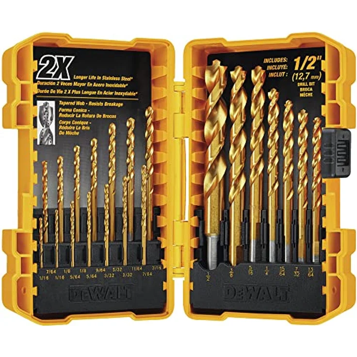 DEWALT DW1361 Titanium Pilot Point Drill Bit Set, 21-Piece by DEWALT – Bild 2