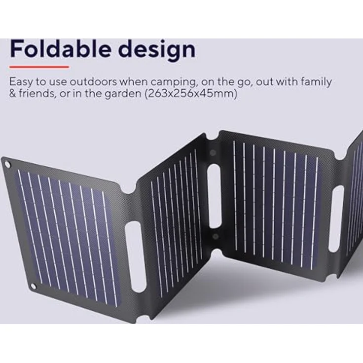Trust Zuny 40W Solarpanel, tragbares Solarmodul mit integriertem Ständer für mobiles Laden – Bild 7