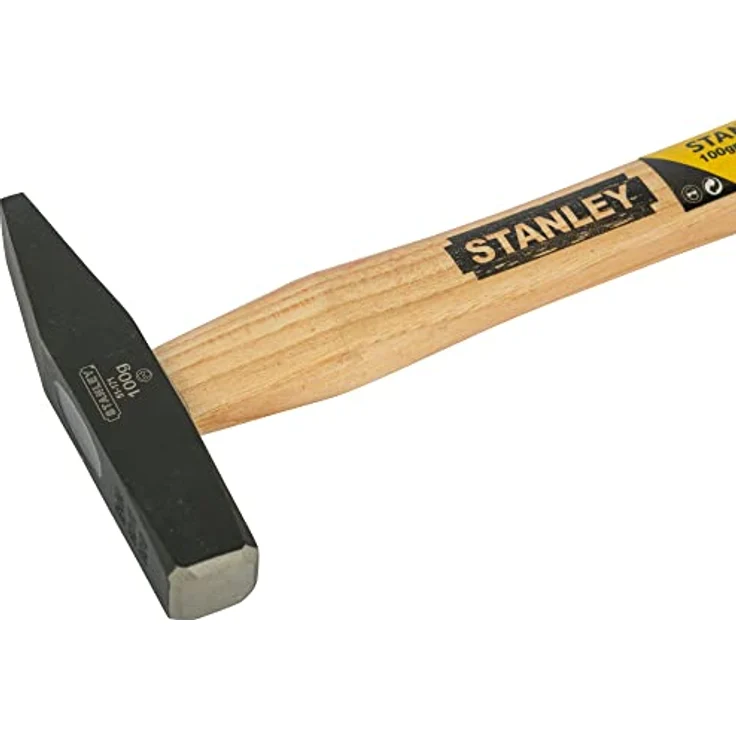 Stanley Schlosserhammer (mit Holzstiel, 100 g Kopfgewicht, schwarz lackierter Kopf, Eschenstiel mit Klarlack) 1-51-171 - Preisvergleich – Bild 4