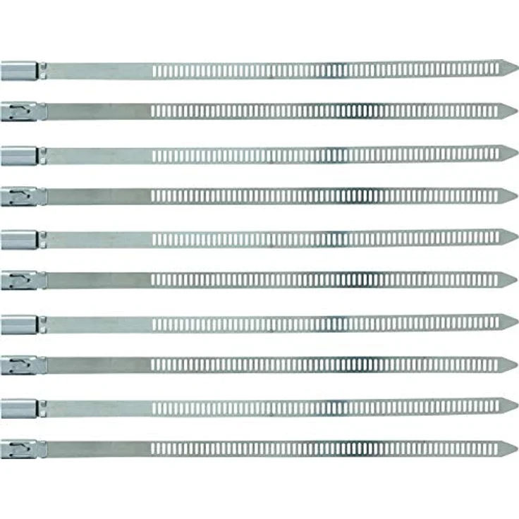 BGS Diy 80780 | Kabelbinder-Sortiment | 10-tlg. | Edelstahl | rostfrei | 7,0 x 200 mm | Set – Bild 2