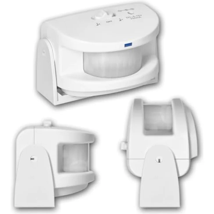 Virone Drahtloser PIR-Sensor mit 36 einstellbaren Klingeltönen, 90dB Alarmlautstärke, visuelle und akustische Anzeige, batteriebetrieben – Bild 3