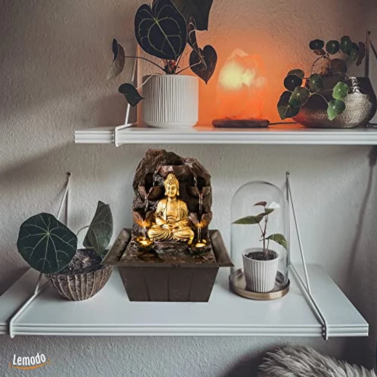 Zimmerbrunnen BUDDHA mit LED-Beleuchtung Dhyana – Bild 5