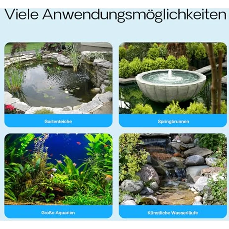 SunSun CTF-4800 SuperECO Teichpumpe 4500 l/h / 30 W, energiesparende Filterpumpe, Bachlaufpumpe für Koiteiche, Umwälzpumpe, Gartenteichpumpe – Bild 8