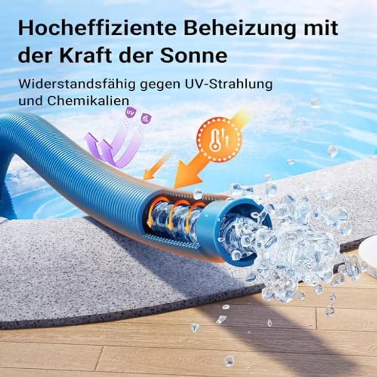 9m - 32mm - Schwimmbadschlauch mit 165g-m - Made in Europe – Bild 4