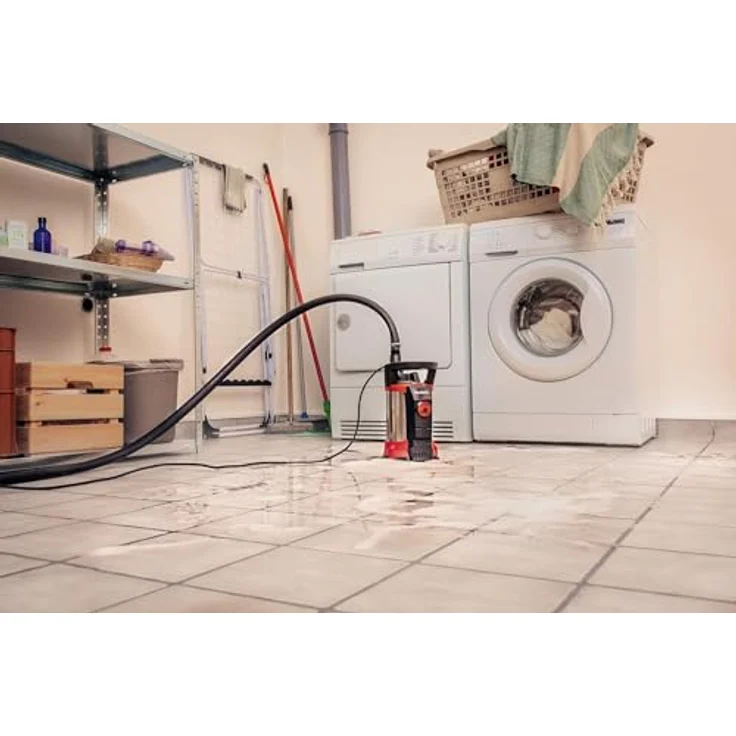 Einhell Klarwasserpumpe GE-SP 4390 N-A LL ECO (430 Watt, 9000 L-h, max. Förderhöhe 8 m, Anschluss 47,8 mm (G11-2 AG), Rückschlagventil, Kunststoff-Edelstahl-Gehäuse, inkl. Universalanschluss) Klarwasserpumpe – Bild 2