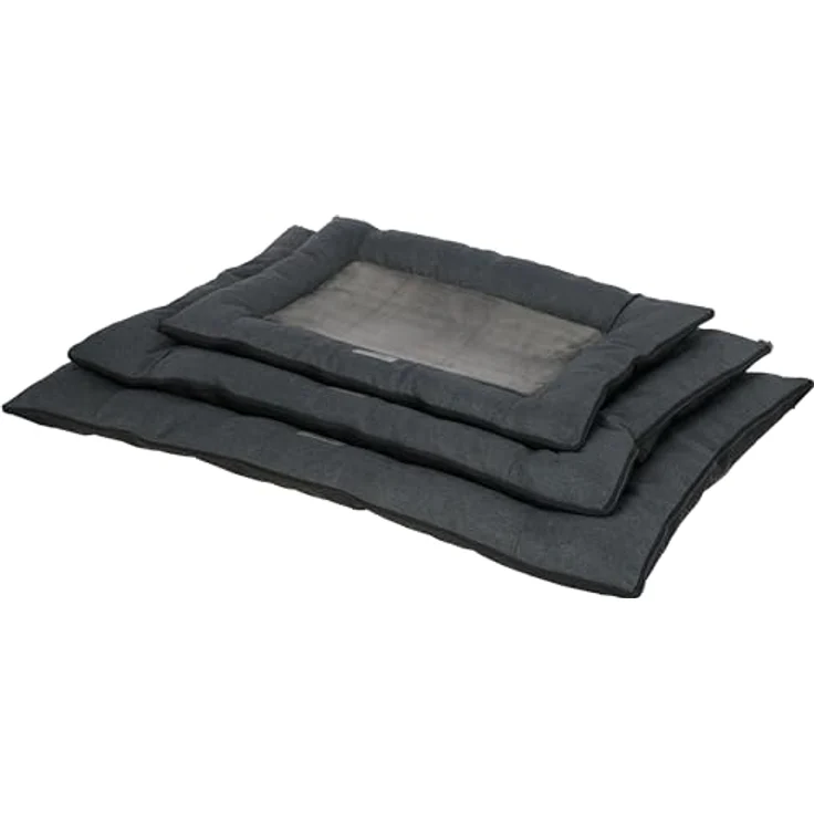 Kerbl Pet Liegekissen Platin Ortho, 100x70x9 cm, grau - Orthopädisches Hundeliegekissen mit viskoelastischem Schaumstoff – Bild 2