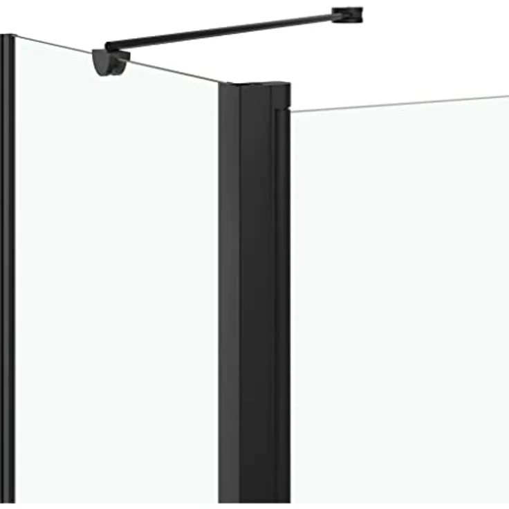 vidaXL Doppelte Faltbare Duschkabine ESG 120x68x130 cm Schwarz – Bild 5