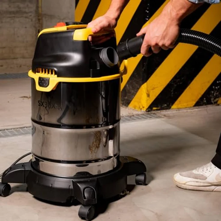Stanley 51695 SXVC30XTDE Staubsauger, 1600 W, Schwarz, Edelstahl, Gelb, 30 Liters beutellos 30 Liter – Bild 5