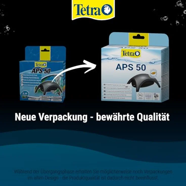Tetra APS 50 Aquarium Luftpumpe - leise Membranpumpe für Aquarien von 10-60 L, schwarz – Bild 2
