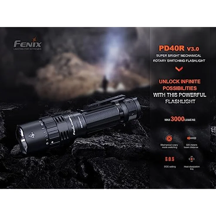 FENIX PD40R v3.0 wiederaufladbare Taschenlampe mit großer Reichweite – Bild 4
