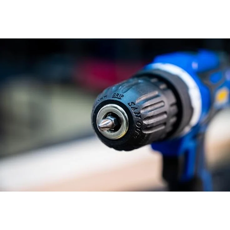 KINZO Akkuschrauber 14.4V, Akku Bohrmaschine für Holz, Metall und Kunststoff mit LED Licht, 1300mAh Li-Ion, Blau – Bild 9