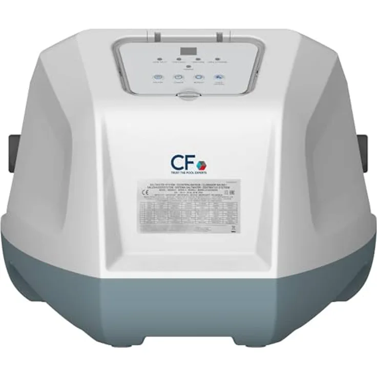 CF Pool-Salzanlage 50iP, Salzelektrolyse für 22000l Pool, 5g/h, IPX5, integrierte Zeitschaltuhr und automatische Reinigung