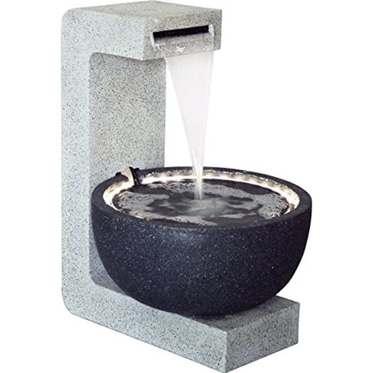 dobar Großer Design-Gartenbrunnen mit runder Schale 52 cm x 44 cm x 65 cm – Bild 2