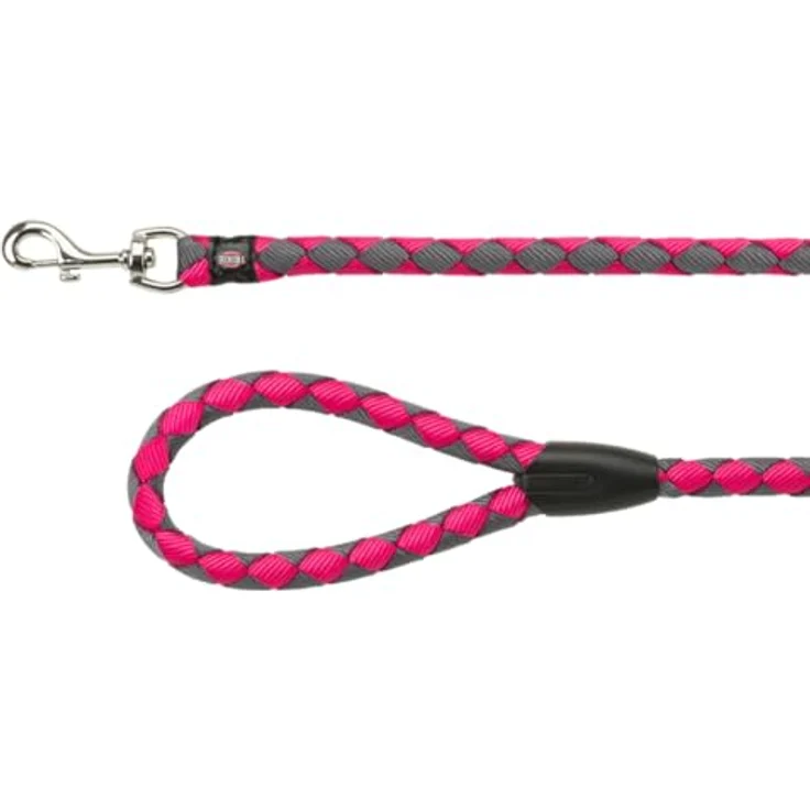 TRIXIE Hundeleine Cavo Leine S–M, 1,00 m ø 12 mm in fuchsia/grafit - kurze Führleine für den Hund mit guter Kontrolle - für kleine bis mittelgroße Hunde - 143411 – Bild 2