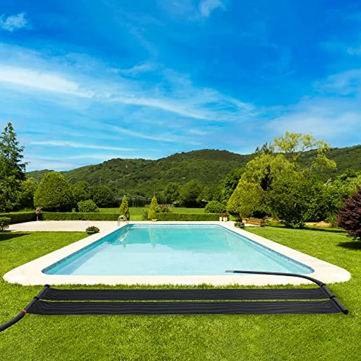 Arebos Solarheizung Solarkollektor Poolheizung | 300x66 cm | UV-beständiger Kunststoff | Schwarz | Beliebig erweiterbar | inkl. Bypass-Set – Bild 2