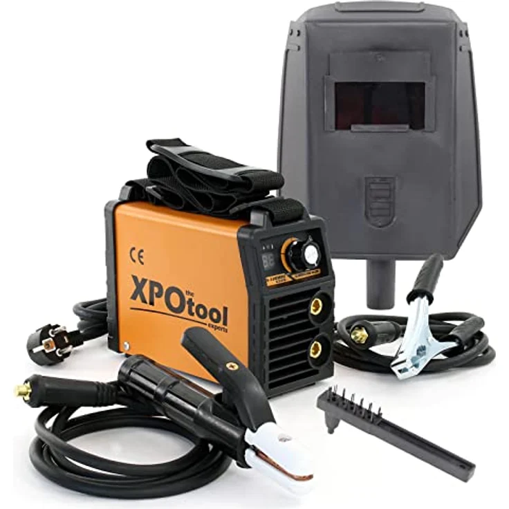 XPOtool MMA Elektroden Schweißgerät 20-120A IGBT Inverter, E-Hand mit Arc-force, Hot-start, Anti-stick, inklusive Zubehör – Bild 1