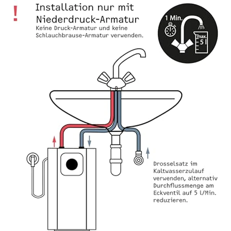 STIEBEL ELTRON UFP 5 Trend, Kompakter Untertischboiler 5 Liter Niederdruck mit thermostop-Funktion und 2 kW, Made in Germany – Bild 3