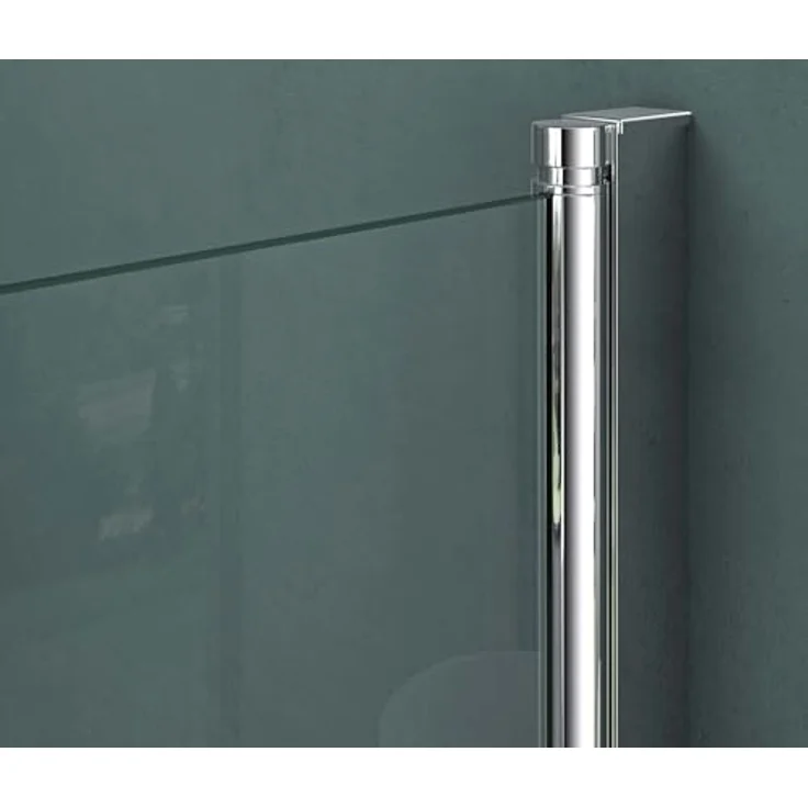 Mai & Mai Eckdusche Ravenna24, Duschkabine mit Pendeltür und Hebe-/Senk-System, H:195cm, 75x75 cm, 6mm ESG NANO-Glas in Klarglas – Bild 4