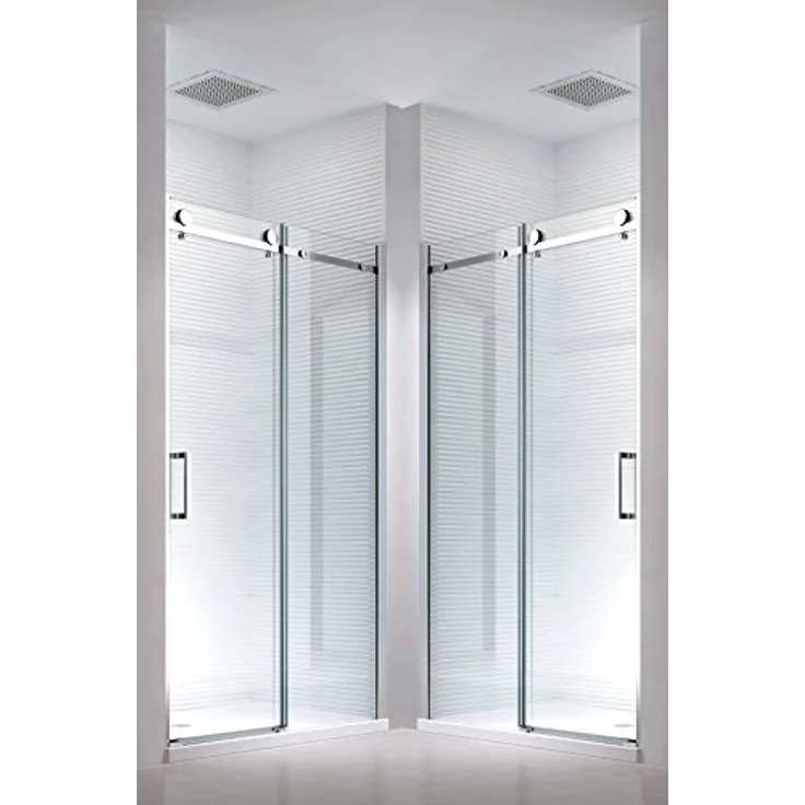 Glaszentrum Hagen Dusch-Einzelschiebetür - 120x195cm Nischentür aus ESG Sicherheitsglas, Transparent - Preisvergleich – Bild 2