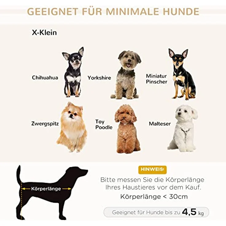 Pawhut Haustiersofa Hundecouch Hundesofa Hundebett Hundematte Katze Kissen gepolstert Holz Schaumstoff Grau 68,5 x 40,5 x 40,5 cm – Bild 4