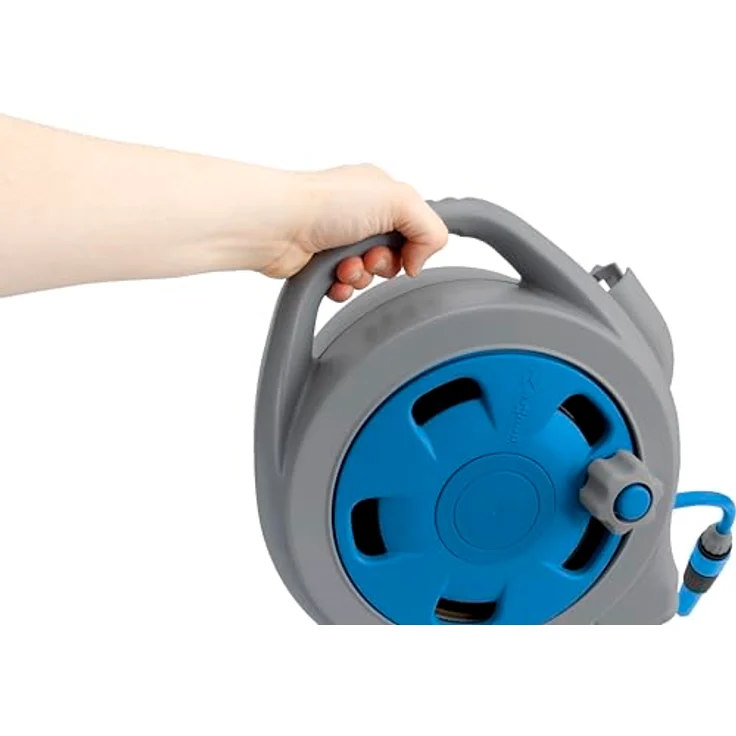 BRUNNER AQUAFIL PRO 11,5m - Tragbare Schlauchtrommel - lebensmittelechter Schlauch 7203133N blau, grau – Bild 8