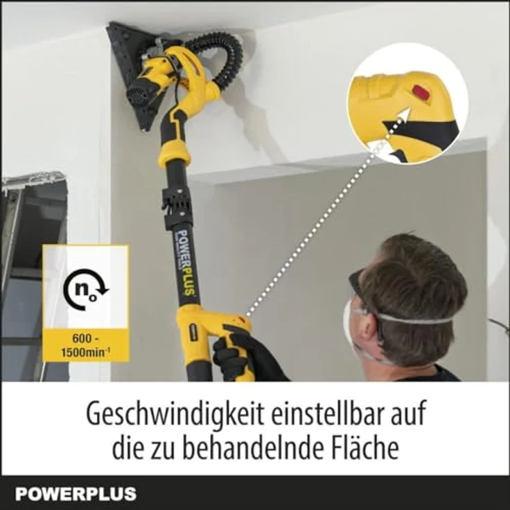 PowerPlus 2-in-1 Kombi-teleskop Trockenbauschleifer(710W), POWX0477 – Bild 5