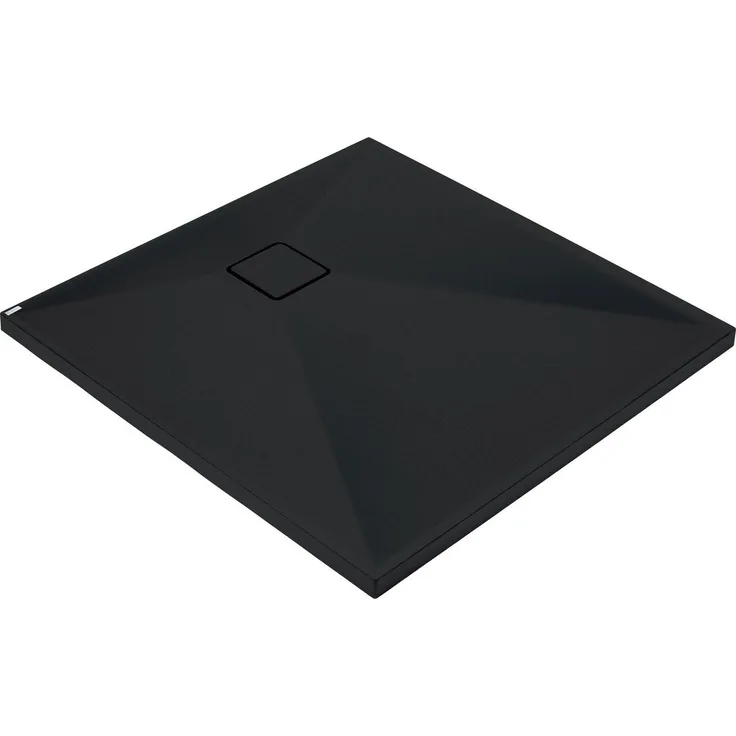 Deante CORREO, quadratische Duschwanne in Granit-Optik, 90 cm, Schwarz