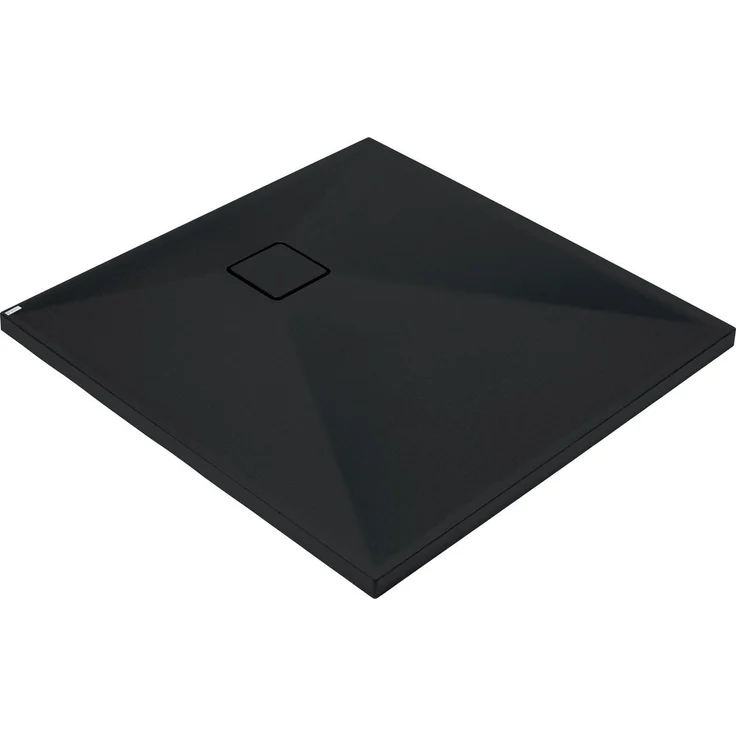 Deante CORREO, quadratische Duschwanne in Granit-Optik, 90 cm, Schwarz