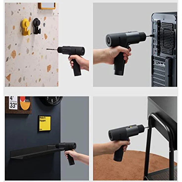 HOTO 12 V Schlagbohrmaschine, Akku-Bohrmaschine mit bürstenlosem Motor, 30 Nm Drehmoment, 30 Stufen, 2000-mAh-Akku und umfassendem Bohrerset – Bild 8
