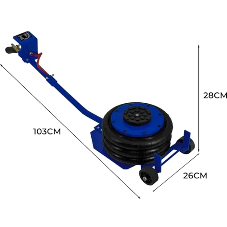 Monster Shop Pneumatischer Wagenheber 3,5T Langer Hebelgriff 40cm Hubhöhe Rangierwagenheber – Bild 7