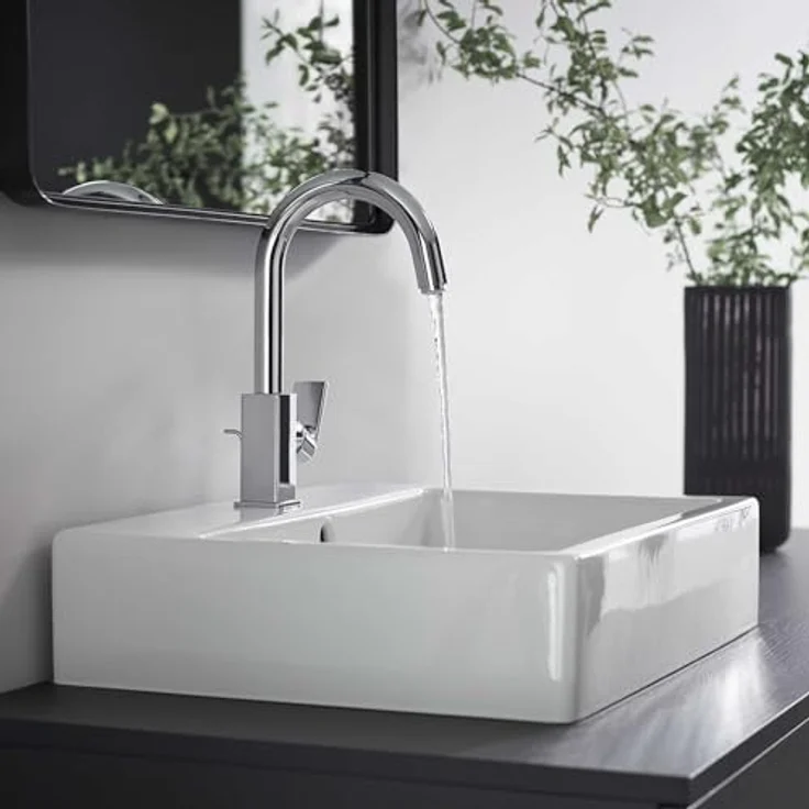 hansgrohe Vernis Shape Spültischarmatur, ComfortZone 200, Keramikmischsystem, EcoSmart, chrom – Bild 9