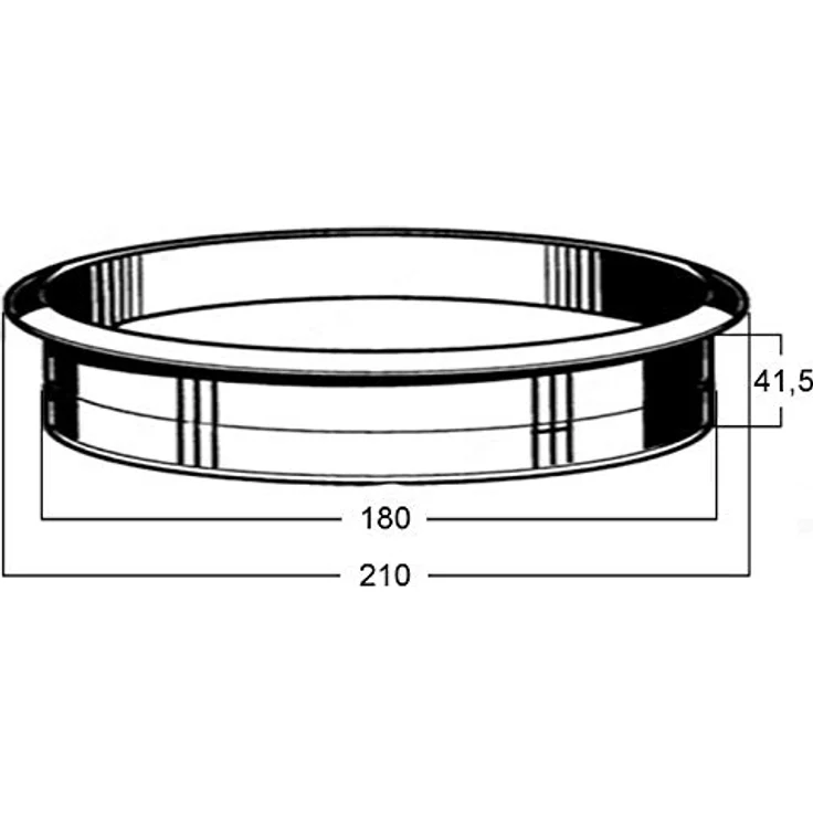 SOTECH Waschtisch Durchwurfring Edelstahl matt schwarz lackiert Ø 210 mm Höhe 41,5 mm zum Einbau in Waschtisch oder Arbeitsplatte Abfalldurchwurf-Ring – Bild 4