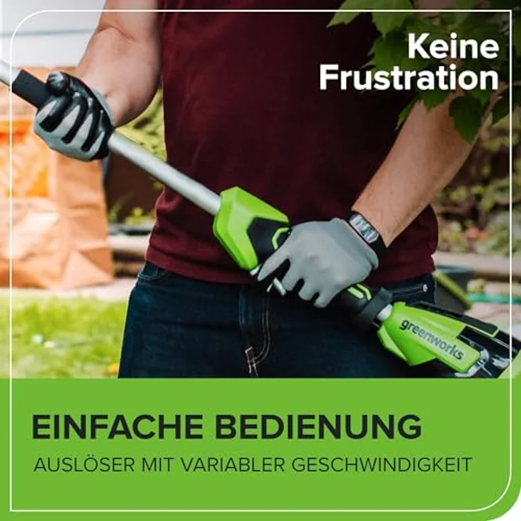 Greenworks Akku-Hochentaster G40PSF Li-Ion 40V 20cm Schwertlänge 8 m s Kettengeschwindigkeit Alustan – Bild 7