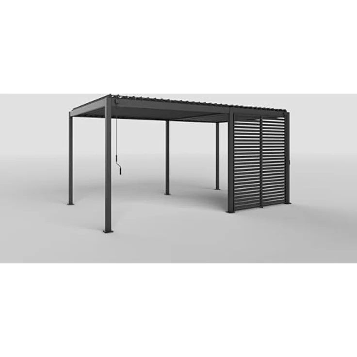 Mirador Feste Lamellenwand für Pergola 80/88S, 0.93m, 1-tlg, anthrazit, korrosionsbeständig, einfache Montage – Bild 8