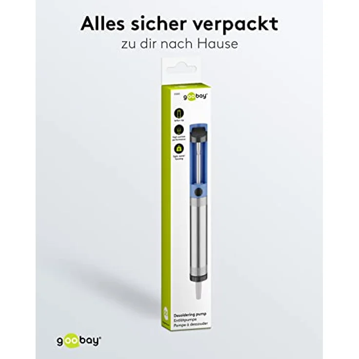 Goobay 51200 Entlötpumpe Leichtmetallgehäuse mit Teflonspitze und hoher Saugleistung – Bild 5