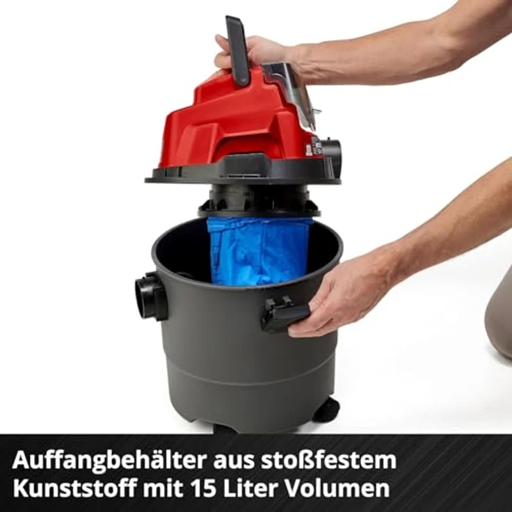 Einhell Akku-Nass-Trockensauger TC-VC 18-15 Power X-Change PXC ohne Akku ohne Ladegerät Beutel 15 Liter – Bild 6