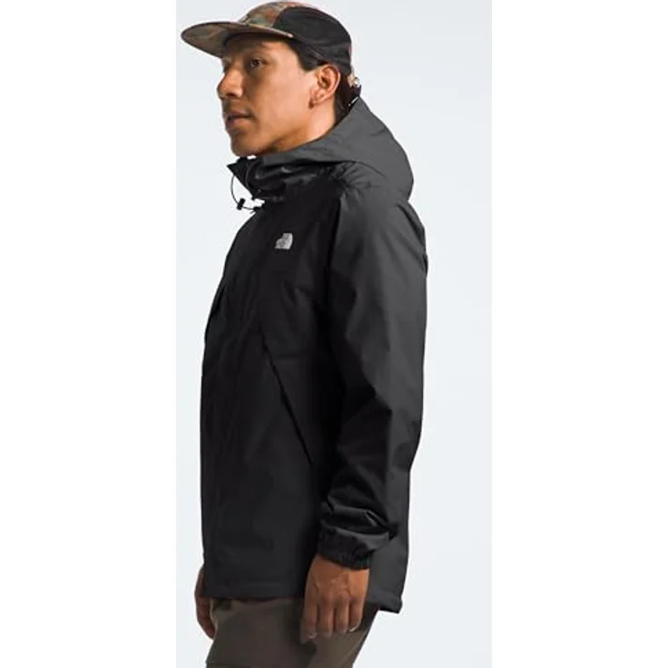 The North Face Funktionsjacke Antora Jacke für Herren mit Logoschriftzug, atmungsaktiv und winddicht, Schwarz – Bild 3