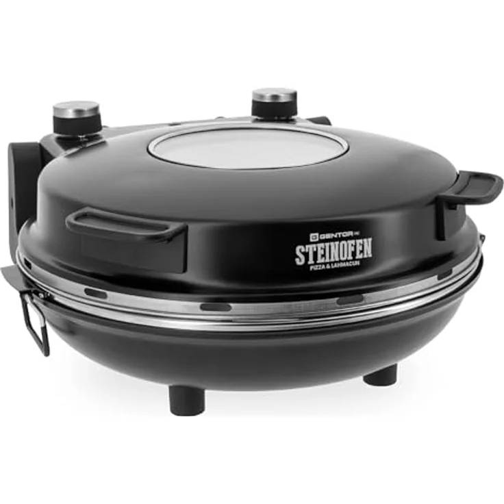 GENTOR Pizzaofen Pizzamaker 1200W 220-240V Elektrischer Pizzaofen mit feuerfestem Pizzastein bis 420 Grad – Bild 9