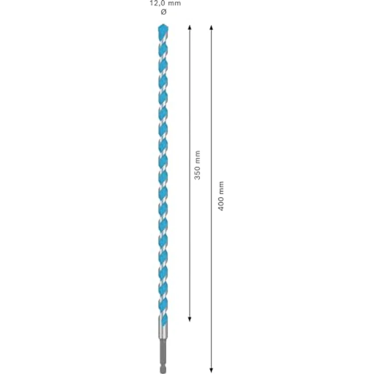 Bosch Expert HEX-9 Multi Construction Bohrer, 12 x 350 x 400 mm, präzise Bohrungen in Beton, Ziegel, Holz und Metall – Bild 4