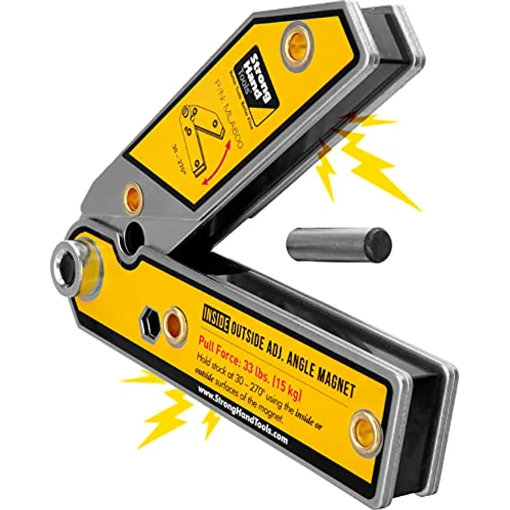 Strong Hand Tools verstellbarer Magnet (30–270 °) zum Schweißen und zur Fertigung, MLA600