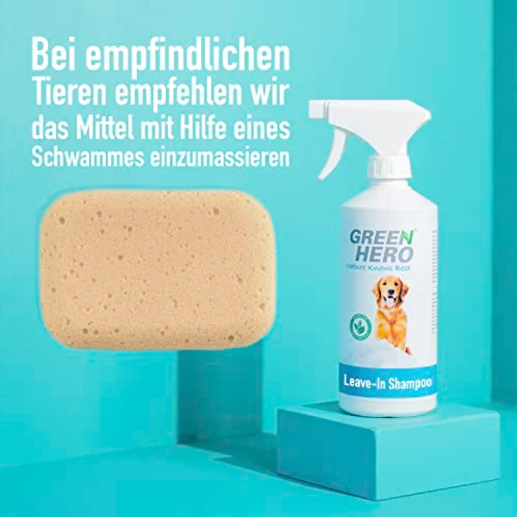 Green Hero Leave‑in Shampoo für Hunde 500 ml wie Trockenshampoo zur Reinigung ohne auswaschen natürliches Hundetrockenshampoo entfernt Schmutz Schnelltrocknend - Perfekt für die schnelle Reinigung – Bild 5